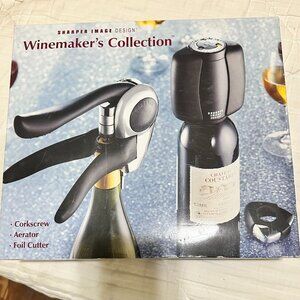 Sharper Image Winemaker’s Collection Wine Opener Set Lever Corkscrew Aerator Gif
